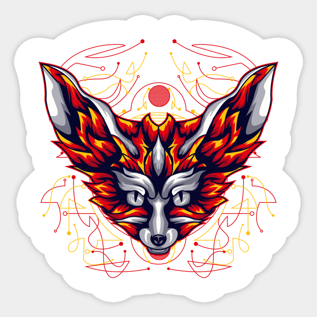 fox cartoon Sticker by SHINIGAMII